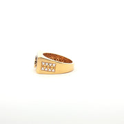 Men’s Yellow Gold Signet Ring Featuring Lord Shiva’s OM Symbol