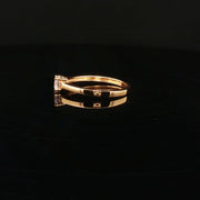 22K Yellow Gold Solitaire Ring with Round Brilliant Cut CZ