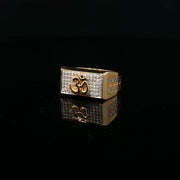 Men’s Yellow Gold Signet Ring Featuring Lord Shiva’s OM Symbol
