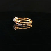 Classic Design, Brilliant CZ Cluster in 22K Gold