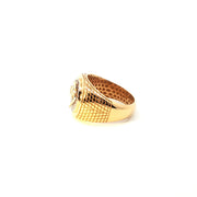 Yellow Gold Multistone Ring with Round Cut Diamonds