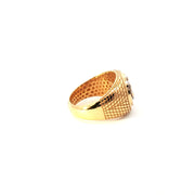 Yellow Gold Multistone Ring with Round Cut Diamonds
