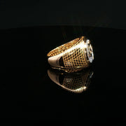 Yellow Gold Multistone Ring with Round Cut Diamonds