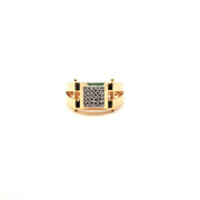 Round Cut Diamond Yellow Gold Ring