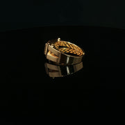 Round Cut Diamond Yellow Gold Ring