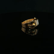 Round Cut Diamond Yellow Gold Ring