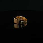 Yellow Gold Multistone Ring with Round Cut American Diamonds
