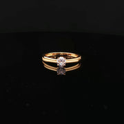 Classic Solitaire Diamond Ring in 22K Yellow Gold