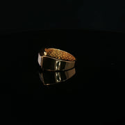 Yellow Gold Multistone Ring with Round Cut American Diamonds