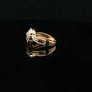 22K Gold Brilliance, Marquise CZ Elegance
