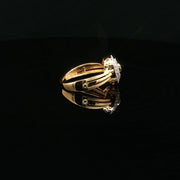 22K Gold Brilliance, Marquise CZ Elegance