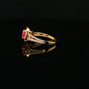 Luxury Sparkle, Oval Ruby in 22K Gold