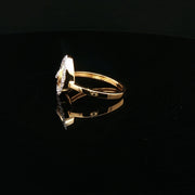 Luxury Sparkle, 22K Gold Teardrop Ring