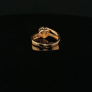 Heart-Shaped, 22K Yellow Gold Multistone CZ Ring