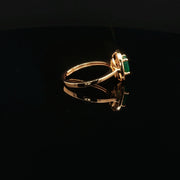 22K Gold Brilliance, Oval semi precious Emerald