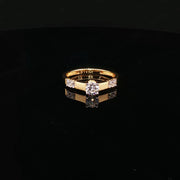 Timeless Elegance, Round CZ in 22K Gold