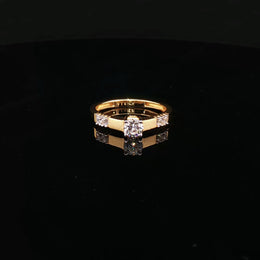 Timeless Elegance, Round CZ in 22K Gold