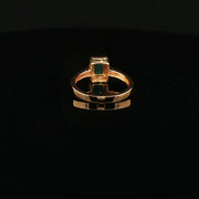 22K Gold Brilliance, Emerald-Cut Elegance