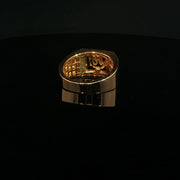 Yellow Gold Multistone Ring with Round Cut American Diamonds