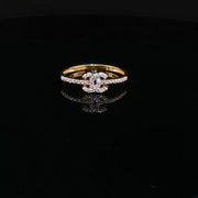 Artistic CZ Arrangement in 22K Gold