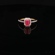 Statement Jewelry, 22K Gold Ruby Ring