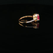 Statement Jewelry, 22K Gold Ruby Ring