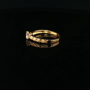 Classic Solitaire, Satin-Finish 22K Yellow Gold