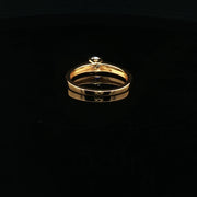 Classic Solitaire, Satin-Finish 22K Yellow Gold