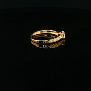 Classic Solitaire, Satin-Finish 22K Yellow Gold