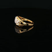 Classic Design, Sparkling 22K Gold CZ Ring