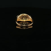 Classic Design, Sparkling 22K Gold CZ Ring