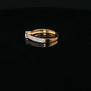 Radiant Round CZ in Elegant 22K Gold