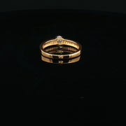 Radiant Round CZ in Elegant 22K Gold
