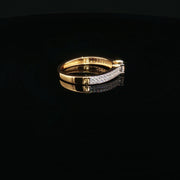 Radiant Round CZ in Elegant 22K Gold