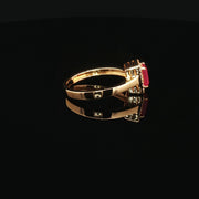 22K Gold Radiance, Stunning Ruby Center