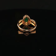 22K Gold Brilliance, Emerald & CZ Accents