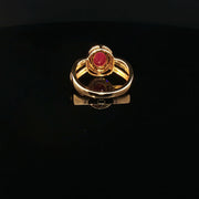 22K Gold, Ruby & CZ Sparkle