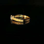 Luxury Solitaire, 22K Gold & CZ