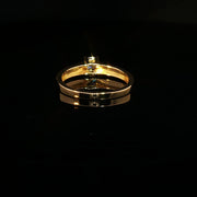 Luxury Solitaire, 22K Gold & CZ
