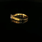Radiant 22K Gold, Classic Solitaire.
