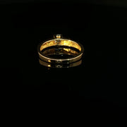 Radiant 22K Gold, Classic Solitaire.