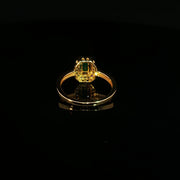 22K Gold, Emerald & CZ Milgrain Sparkle