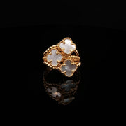 Elegant Clover MOP in 22K Gold