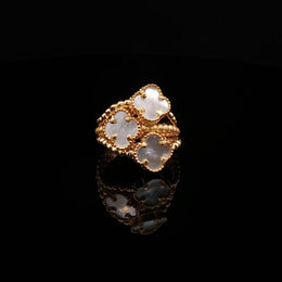 Elegant Clover MOP in 22K Gold