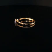 Classic Solitaire, Brilliant CZ in 22K Gold