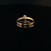 Luxury Solitaire, Brilliant CZ Centerpiece in 22K Gold