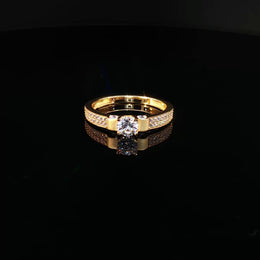 Cherished Moments, 22K Gold CZ Ring