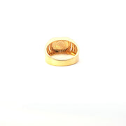 Yellow Gold Multistone Ring with Round Cut American Diamonds