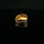 Yellow Gold Multistone Ring with Round Cut American Diamonds